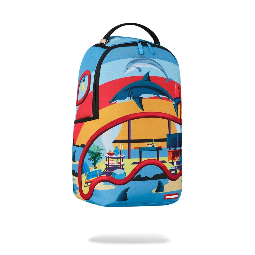 Sprayground Realtor Shark DLXSR Backpack Unisex Multi Adjustable Strap Bag SPR68